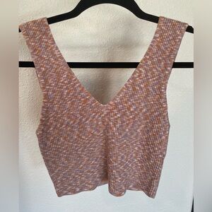 Kendall & Kylie Striped Knit Top in Purple and Orange